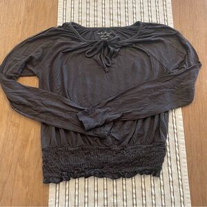 American Eagle women’s XS soft and sexy dark charcoal gray top